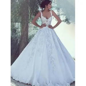 China Online Women Sleeveless Western Style Wedding Dresses