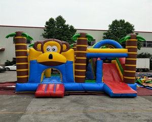 ¡Gran Oferta! Castillo Hinchable Temático de la Selva con Monos para Venta - Product Image 1
