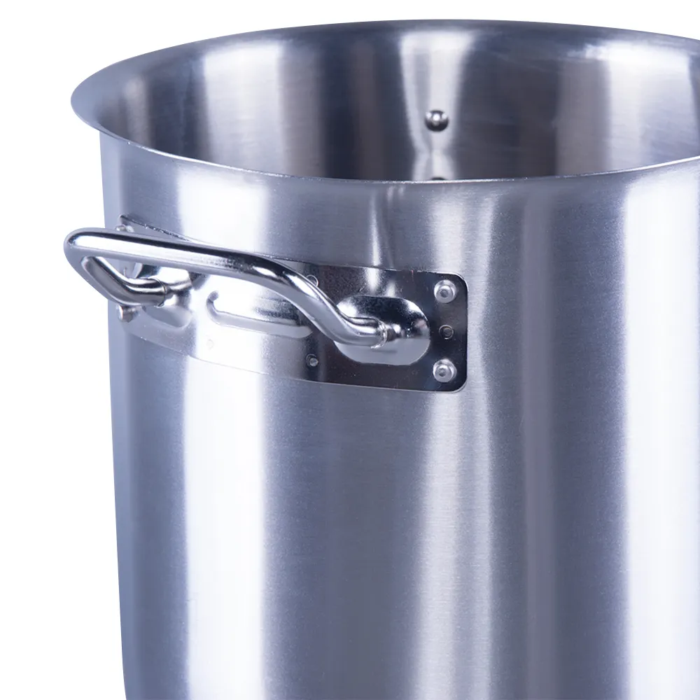 Hotel Supplies 100L 200L Listed 3 Layers Composite Bottom Stainless Steel Stock Pots Cooking Pot