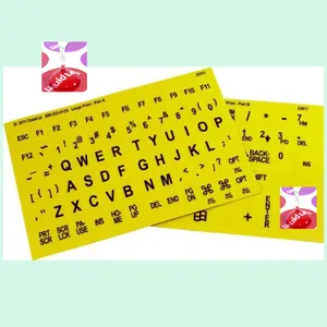 Adesivos de teclado de computador, letras em inglês de braille e grande impressão-sobreposições-rótulos para cego e imparecido visualmente