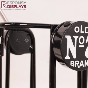 잭 다니엘의 브랜드 레버 액션 메탈 위스키 병 랙 바 영역을위한 현대 조리대 주류 진열대 - Product Image 6