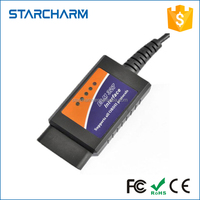 USB OBD II scan cable ELM327 herramienta de diagnóstico de coche USB lector de código para PC