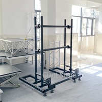 Kit de Soporte de Piso para Pantalla LED con Estructura Negra