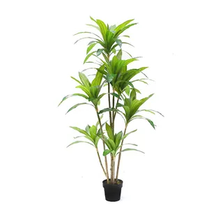 Plantas de oficina falsas, piso de Dracaena, 1,7 m