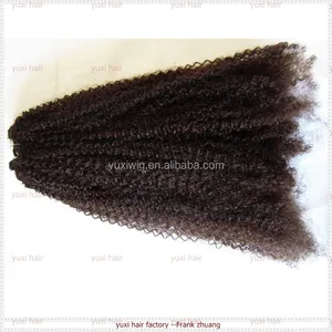 Оптовая продажа, афро кудрявые волосы, натуральные бразильские кудрявые волосы для наращивания