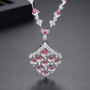 LUOTEEMI Elegant <strong>Long</strong> <strong>Necklace</strong> a AA Cubic Zirconia <strong>Women</strong> Jewelry Pendant <strong>Necklace</strong> Wedding Gift - Product Image 5
