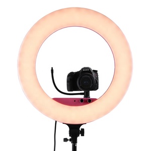 Aro de Luz Profesional con Trípode y Soporte de Pared, Alta Potencia 100w, Lámpara LED de Techo de 18 Pulgadas para Barberías, Salones de Belleza y Maquillaje - Product Image 2