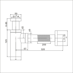 Siphon à tasse laiton pour lavabo ou bidet - Filetage 33 x 42 mm - Product Image 2