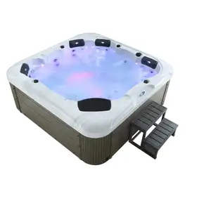 Promotion outdoor spa/bathtub whirlpool massage tube fiberglass stainless steel jets hot tubs