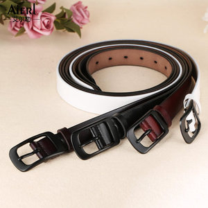 Ingrosso 2.8cm di larghezza in lega di zinco metallo singolo polo fibbia in vera <span class=keywords><strong>pelle</strong></span> <span class=keywords><strong>cintura</strong></span> per le donne - Product Image 2