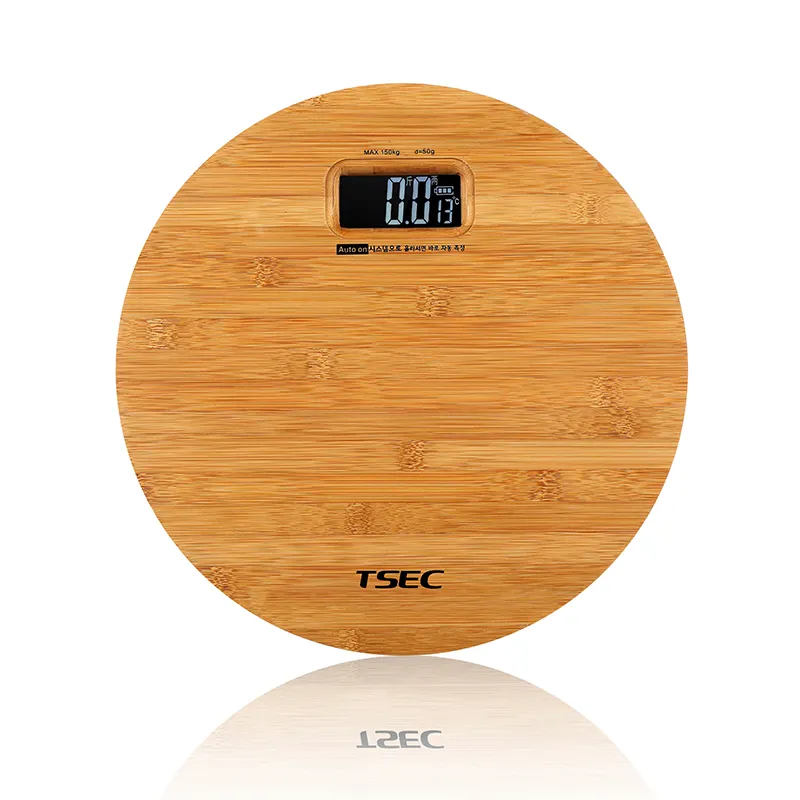 LCD Display Body Weight Scale Digital Machine With Bamboo Material