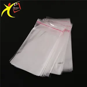 Header Adhesive Tape Reusable Clear Packaging Bags Custom Plastic Pouch