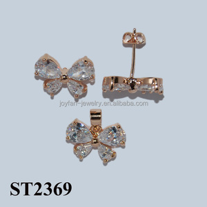 Ensemble de bijoux en plaqué or pour fille, bijou à la mode, design papillon, conception au choix, - Product Image 2