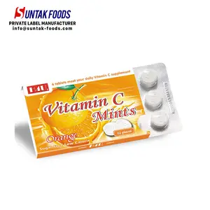 Vitamin C Mint Candy with Sour Orange flavor sugar free candy xylitol candy snacks