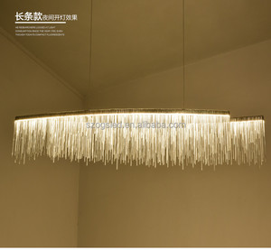 Lujo moderno tira larga cadena colgante lámpara colgante LED Rose/cromo araña cadena de <span class=keywords><strong>hotel</strong></span> - Product Image 5