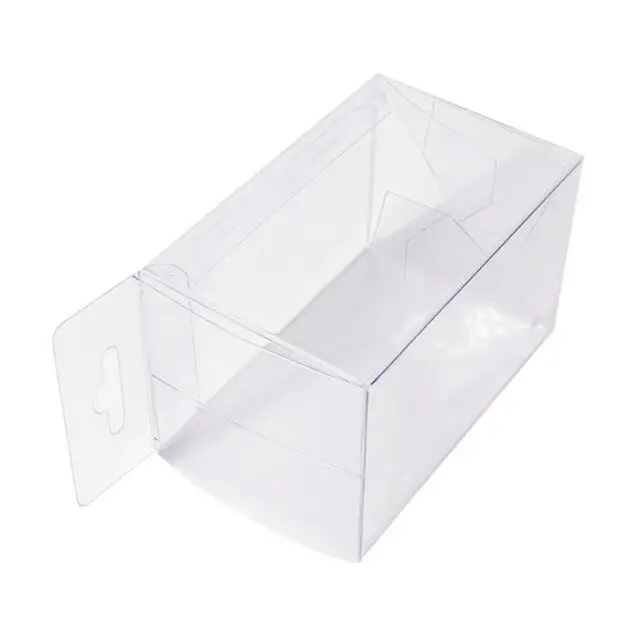 Kotak Lipat 4X4X4 Plastik Bening PVC PET Produk Warna-warni Kemasan Ukuran Kustom Diterima Kemasan Barang Persegi Panjang