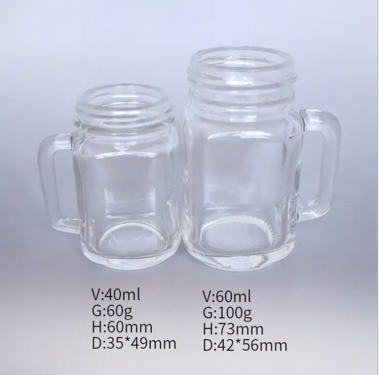 1 unze griff glas spice jar mason großhandel mini leere glas griff flasche mit metall kappe