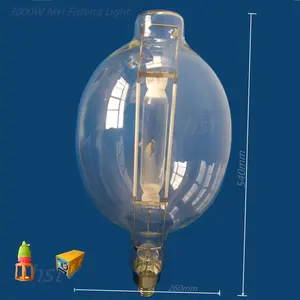 BT260 lampada da pesca al calamaro 3000w lampada ad alogenuri metallici su impianti di pesca per navi acquatiche luce nascosta professionale