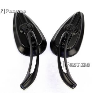 <span class=keywords><strong>Specchietti</strong></span> <span class=keywords><strong>Retrovisori</strong></span> Universali Cromati per Moto Harley Dyna Softail Sportster Custom, <span class=keywords><strong>Specchietti</strong></span> Laterali a Forma di Teschio - Product Image 3