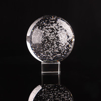 Livraison gratuite, sphère de cristal de verre transparente de 80 mm, boule à bulles d'air en Chine