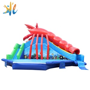 Huale 2019 popular giant inflatable combo dry Slide Locust Slide with gorilla for the kids from Attractions - Product Image 4