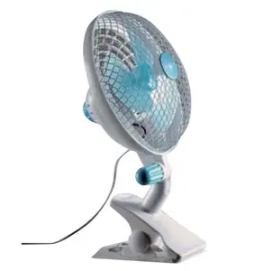 Clips de ventilateur de bureau 12 v, 20w, Code d'alimentation, 2 vitesses, 180w, 6 pouces, oscillations