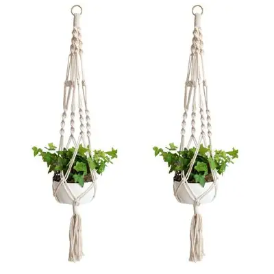 factory sale high quality custom hand-woven home gardening green rope hanging net