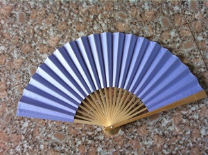Vente en gros personnalisé Corée 21cm Ventilateur à main en tissu de bambou - Product Image 4