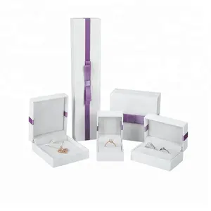 Custom Make Paper Material Jewelry Packaging Box With Ribbon