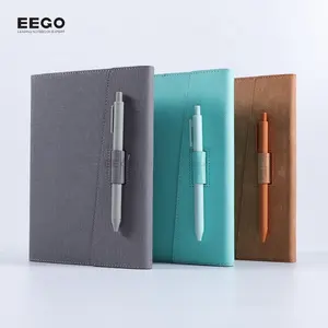 a4 a5 size leather organizer note book executive 2022 diary gift set journal printing with pen holder