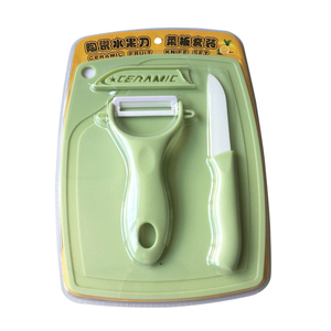 Quà Tặng Giá Rẻ 3 Cái Nhà Bếp Gốm Trái Cây Rau Dao <span class=keywords><strong>Peeler</strong></span> Với Chặt Board <span class=keywords><strong>Set</strong></span> - Product Image 5