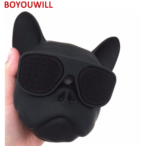 Boyouwill al por mayor Bulldog cabeza altavoz portátil cachorro con gafas perro Altavoz Bluetooth para el teléfono móvil - Product Image 2