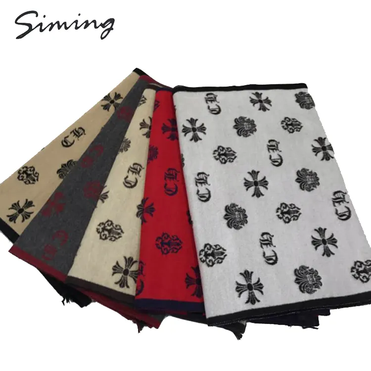 Designer scarf famous brands viscose pashmina shawl men winter fashionable scarves