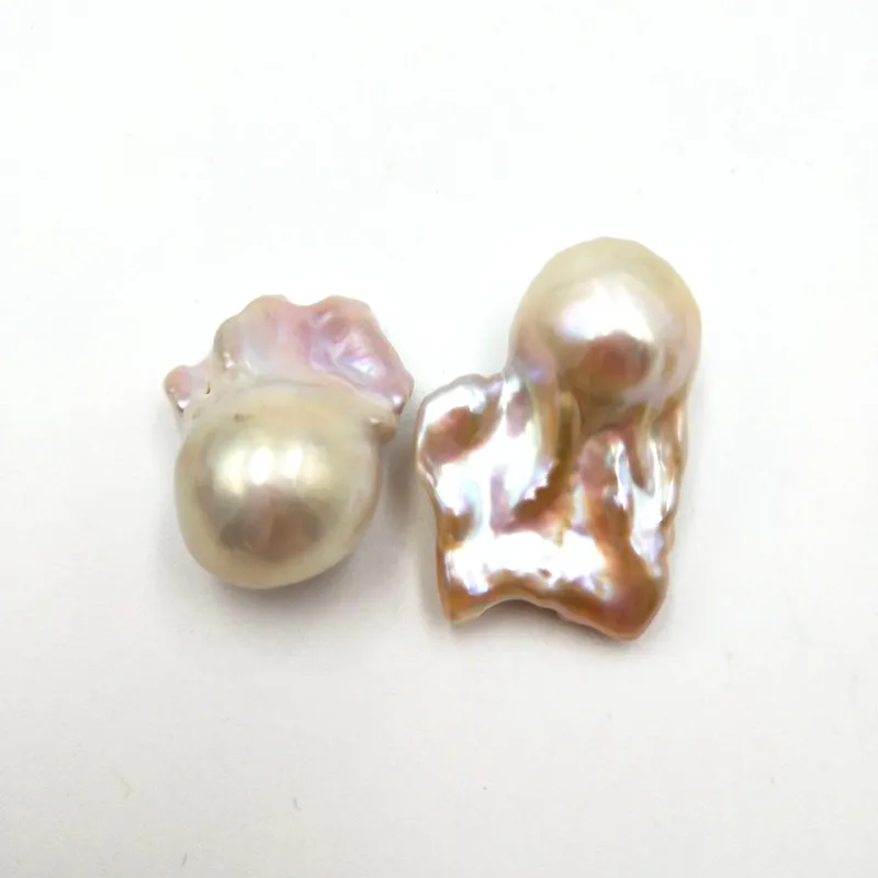 High Quality Natural Wholesale 25mm Freshwater Irregular Baroque Fireball Loose Pearl Pearls Jewelry for Necklace Earrings DIY