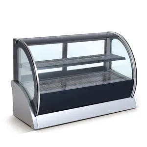 Restaurant Equipment For Sale Tabletop 2 Layers Refrigerated Food Display Fridge Cabinet