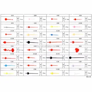 Short verschiedene kunststoff uhr hände uhr nadel uhr pointer mit stunde hände und minute hände