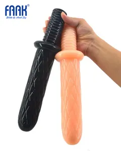 Фаллоимитатор FAAK с двойной ручкой, большая ультрадлинная головка с анальной пробкой, мастурбация, Прямая поставка с завода, секс-машина