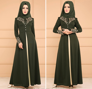 Fabbrica di Stampaggio A Caldo di Stampa Delle Donne di Abito Musulmano Manica Lunga Musulmano Maxi <span class=keywords><strong>Abaya</strong></span> Abiti - Product Image 6