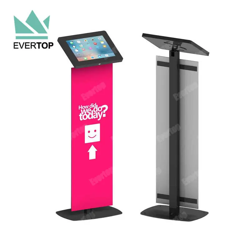 LSF05-C Vesa Mount Veilige Android Reclame Kiosk Afsluitbare Display Stand Tablet Kiosk Vloerstandaard Kiosk Met Banner