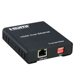 Matrix HDMI 120 m Jaringan extender lebih RJ45/LAN/IP melalui Cat5e/6 dengan sender TX dan Receiver