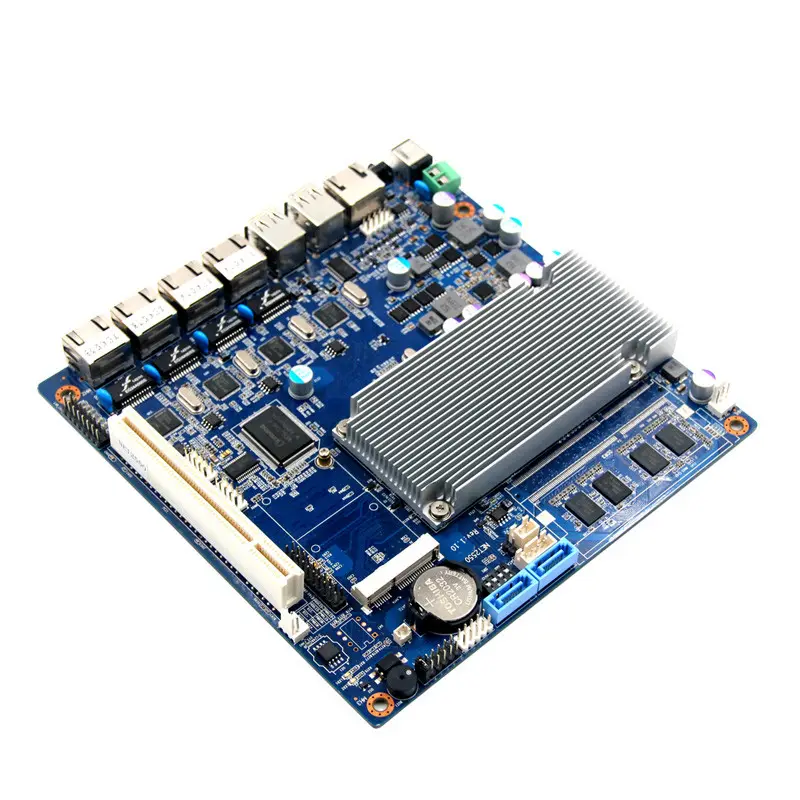 Mini ITX yönlendirici sunucu ana kartı ile Onboard Intel Atom D2550/N2600/D2700/N2800 işlemci mini pc desteği 4 lan