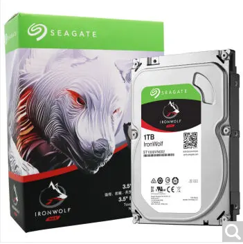 Seagate ברזל זאב סדרת 1TB HDD 5900RPM 64M SATA3 רשת אחסון (NAS) כונן קשיח (ST1000VN002)