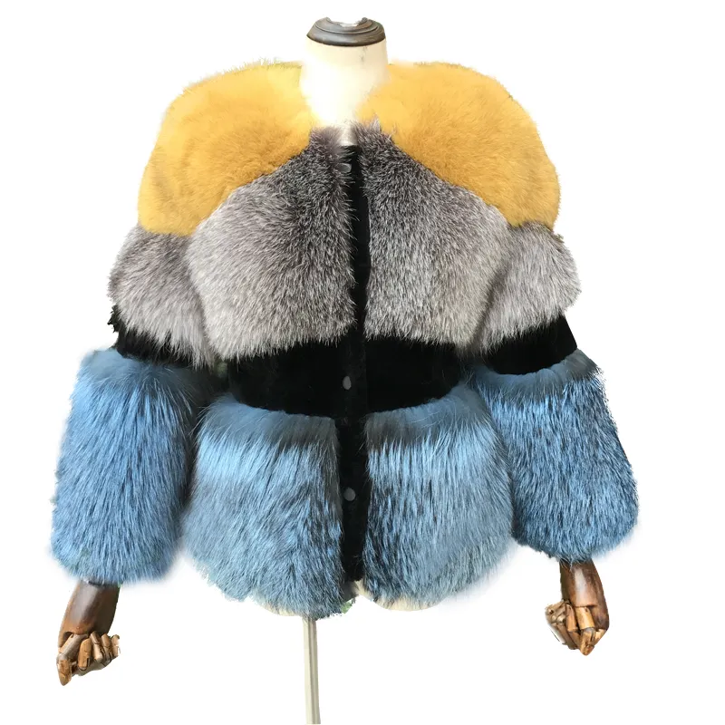 New Fashion 2019 Fox Fur Luxury Natural Fox Fur Coat/ Women Winter Warm Wholesale Custom Genuine Real Fox Fur Jacket