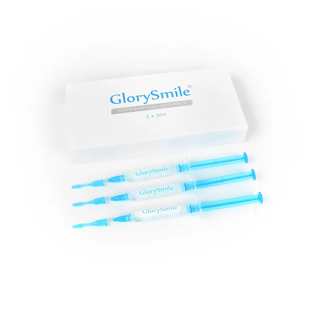 Professional Wholesale Home Use 3 x 3ml Pack Refill Teeth Whitening Gel Syringe Kit Private Label