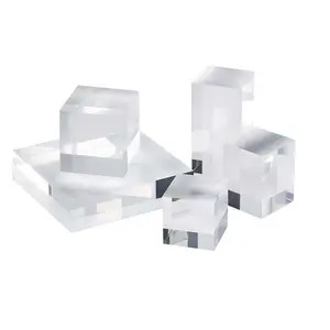 Clear Museum Store Acryl Block Stand Plexiglas Rock Fossil Block halter