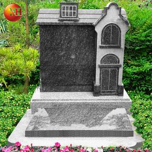 Новый похоронный стильный Натуральный Надгробие для кладбища, камень из серого гранита, камень для вырезания из сосны - Product Image 5