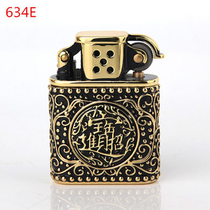 <span class=keywords><strong>Z506</strong></span> -634 Briquet à kérosène en cuivre pur sculpté de haute qualité, rechargeable - Product Image 5