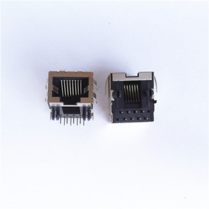 RJ45 Connecteur 10P8C EMI Ultra-mince Ultra-Faible Profil Type Étiquette-Vers Le Bas Ind Temp - Product Image 1