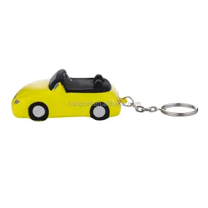 Hot bán PU xe hình dạng căng thẳng Keychain, chống căng thẳng xe vòng chìa khóa bóp đồ chơi
