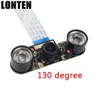Lonten más nuevo para Raspberry Pi 4 cámara de visión nocturna 5MP OV5647 Eye Webcam cámara de vídeo de 130/160 grados para Raspberry Pi 3 modelo